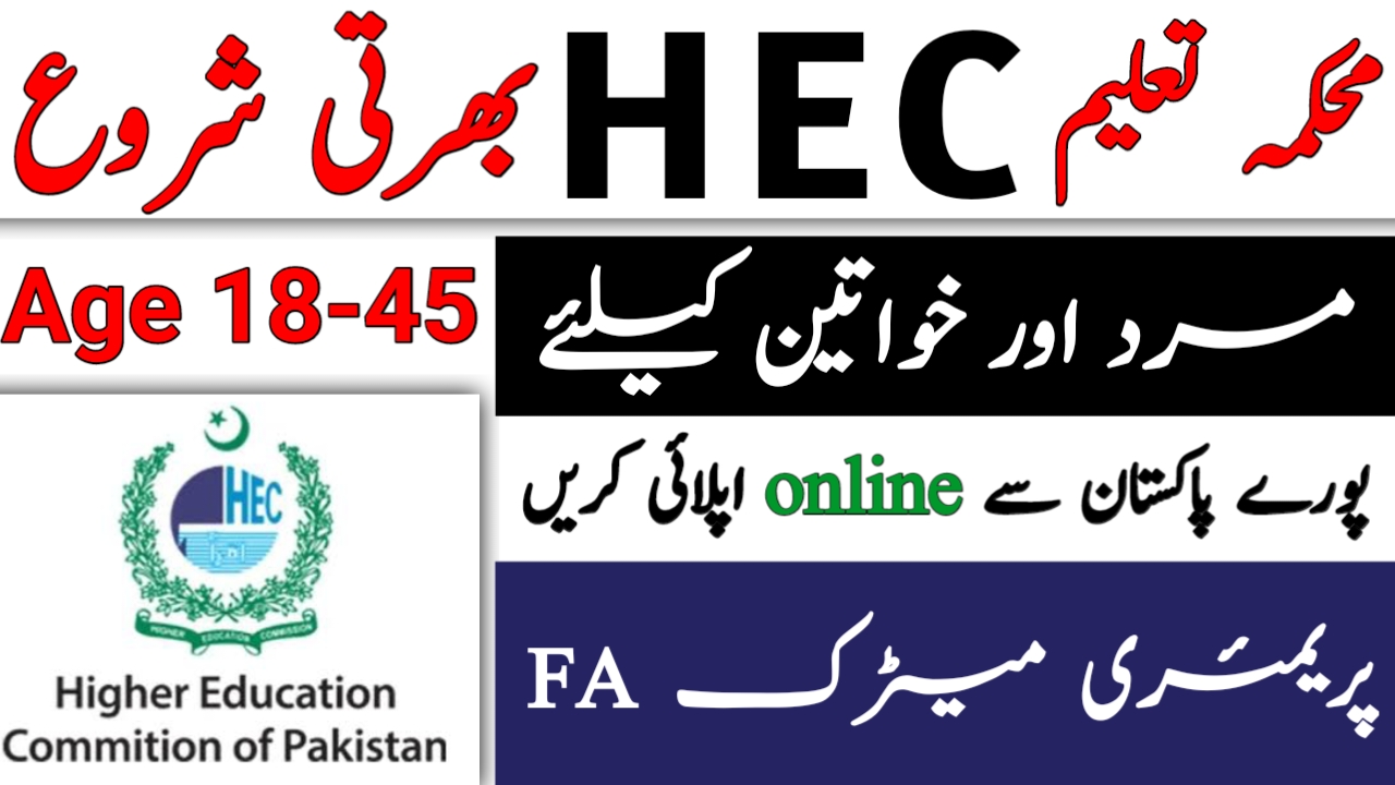 Postions Vacant At Higher Education Commission HEC Islamabad 2024