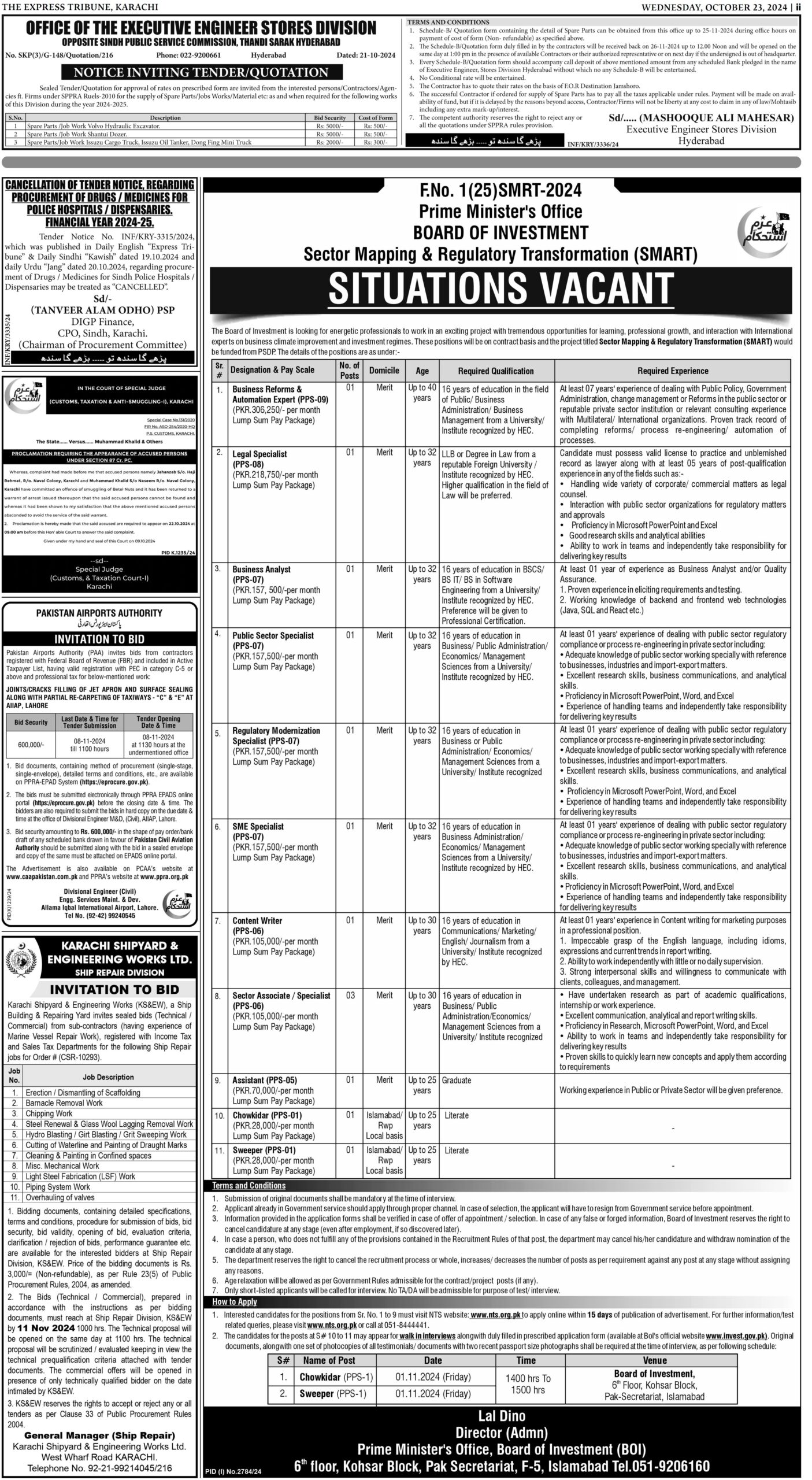 Prime Ministers Officer Board Of Investment Jobs 2024 Online Apply Through NTS